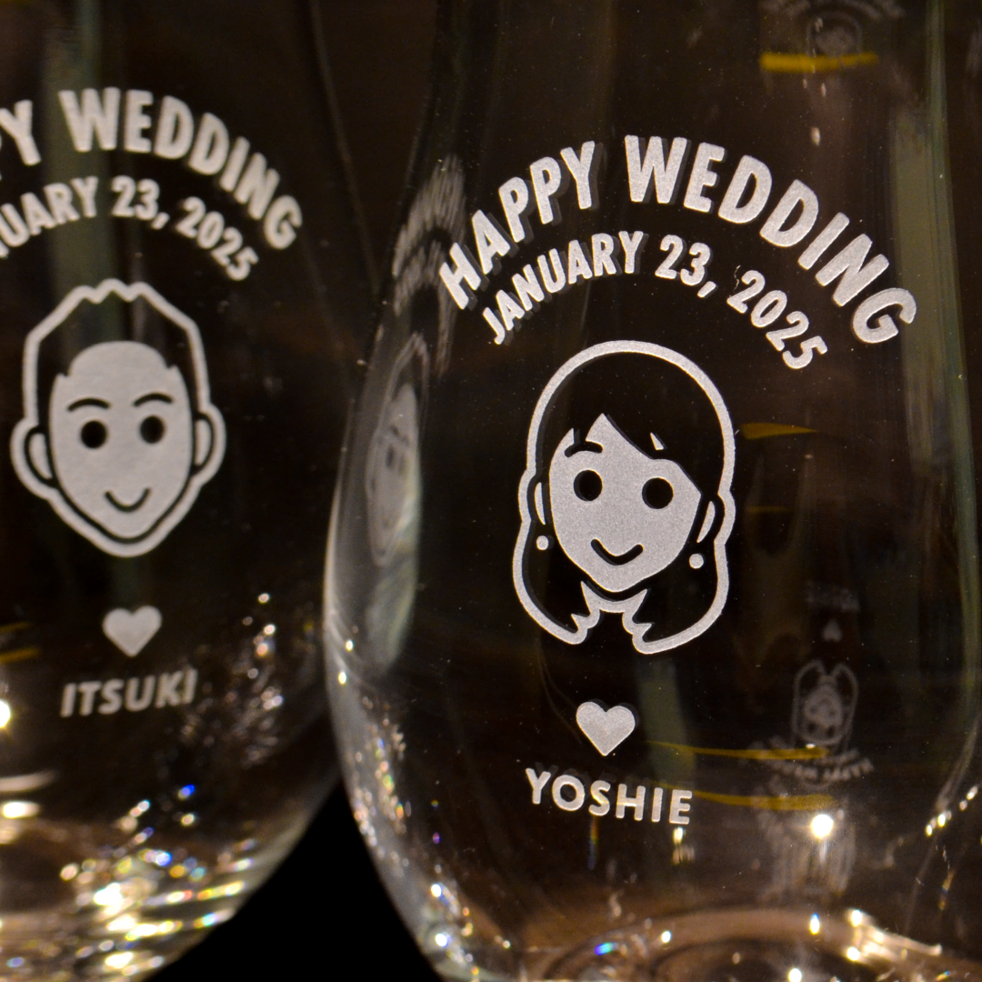 似顔絵ビアグラス（ペア）